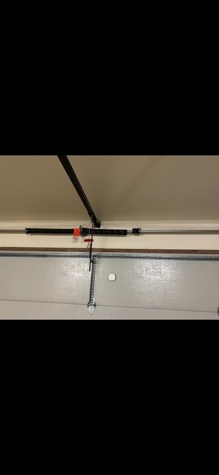 Completed garage door spring assembly